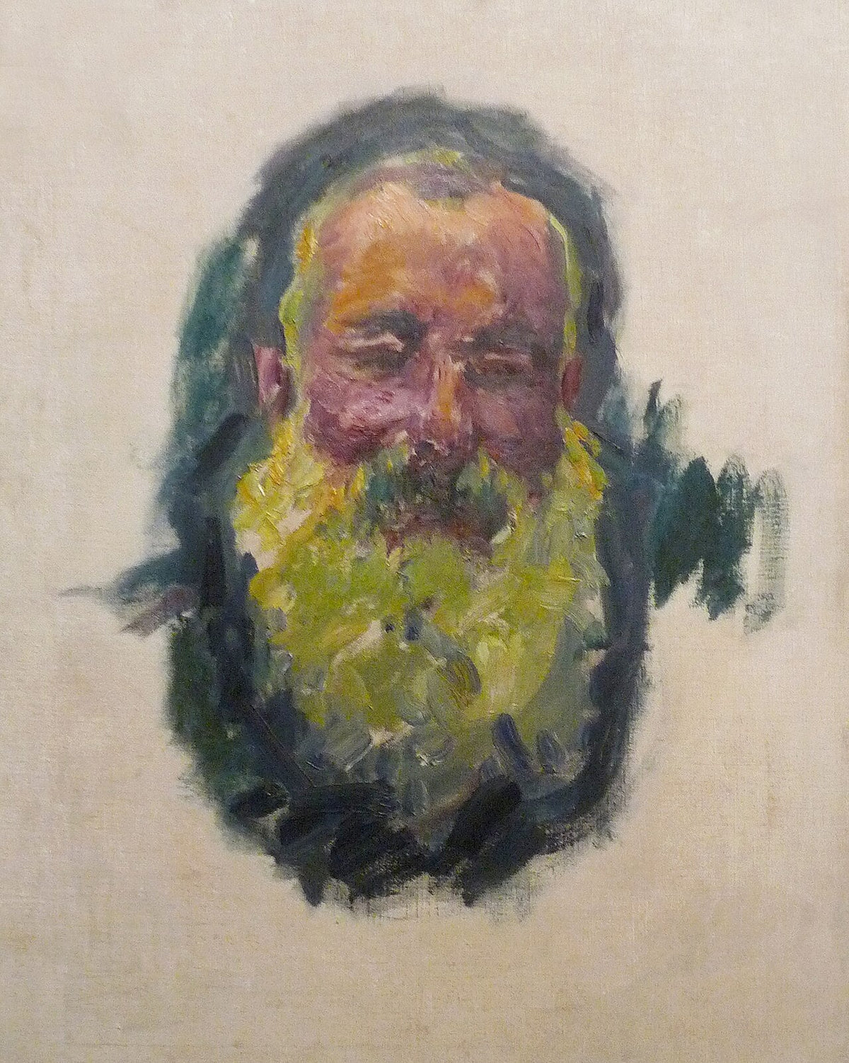 Autoportrait de Claude Monet en 1917, pendant les années où sa cataracte s’aggrave