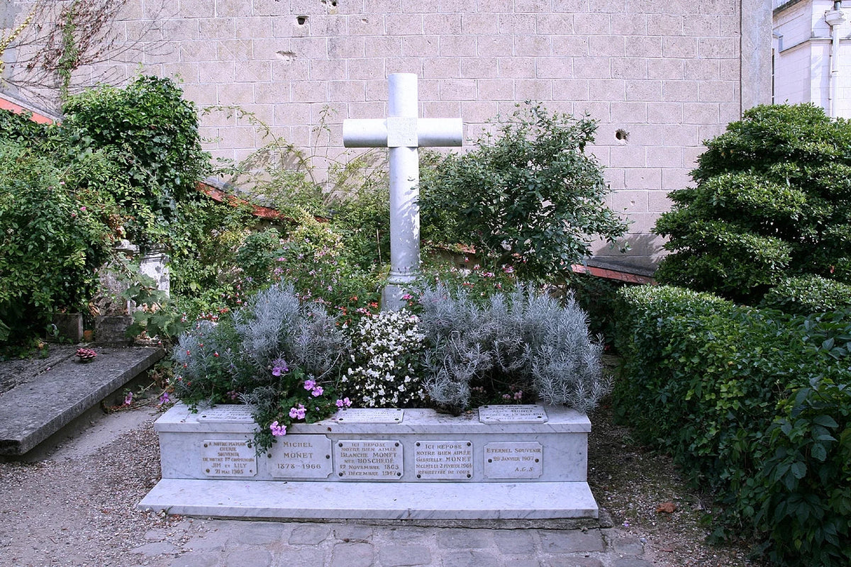 Tombe de Claude Monet au cimetière de Giverny près de l’église Sainte-Radegonde