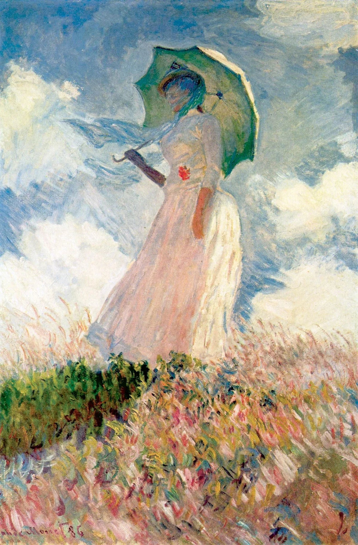 La Femme à l’ombrelle tournée vers la droite de Claude Monet, 1886, musée d’Orsay