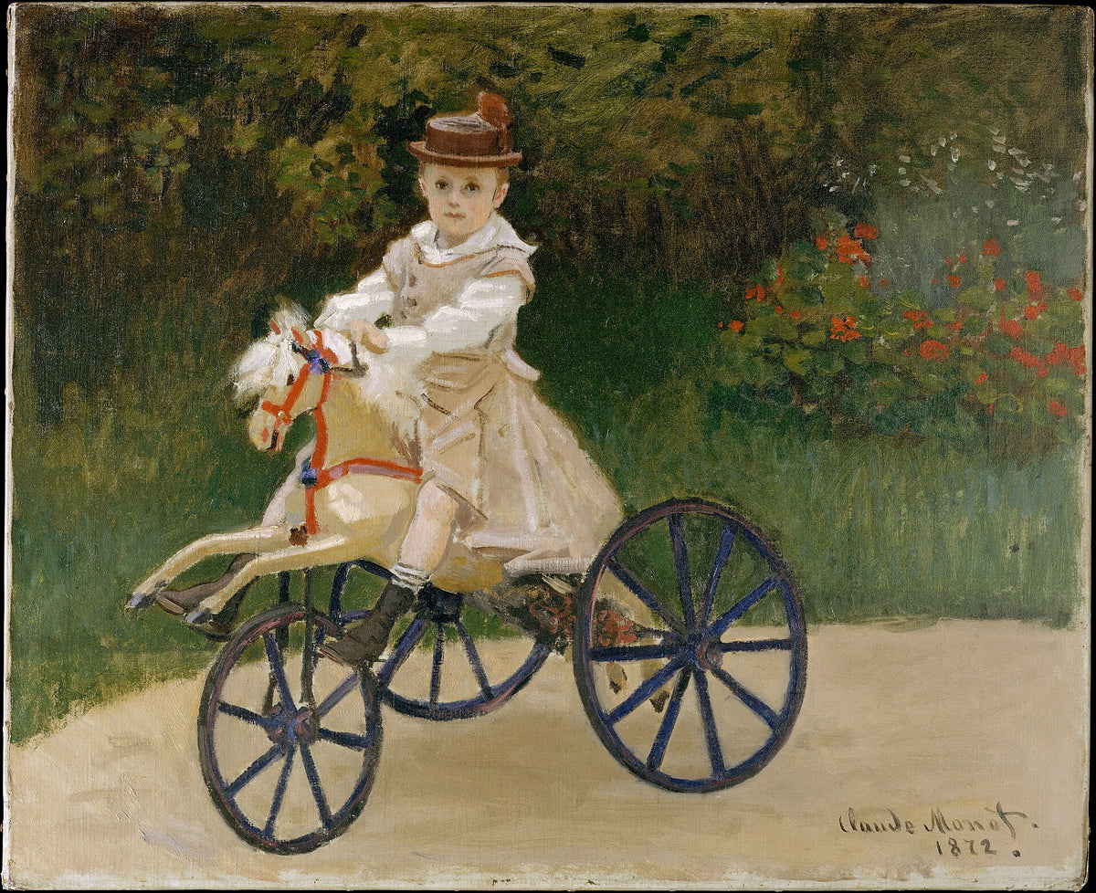 Claude Monet, Jean Monet sur son cheval à bascule, 1872