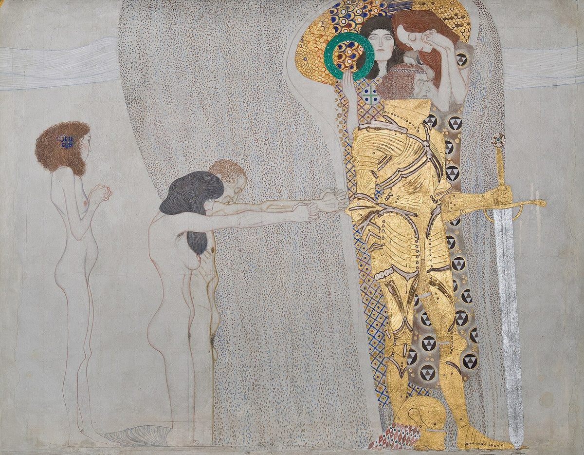 Le Chevalier en armure de la Frise Beethoven de Gustav Klimt et la quête du bonheur
