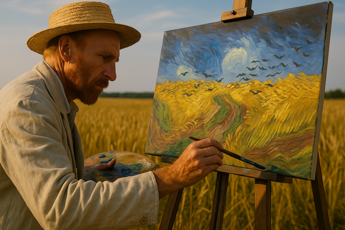 Champ de Blé aux Corbeaux van gogh qui peint