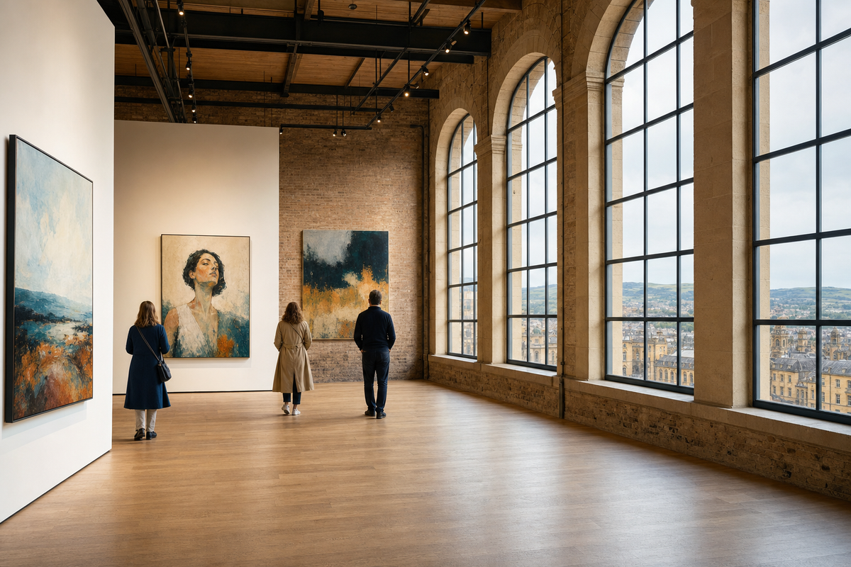 Galeries d’art à Bradford, espace d’exposition et peintures originales