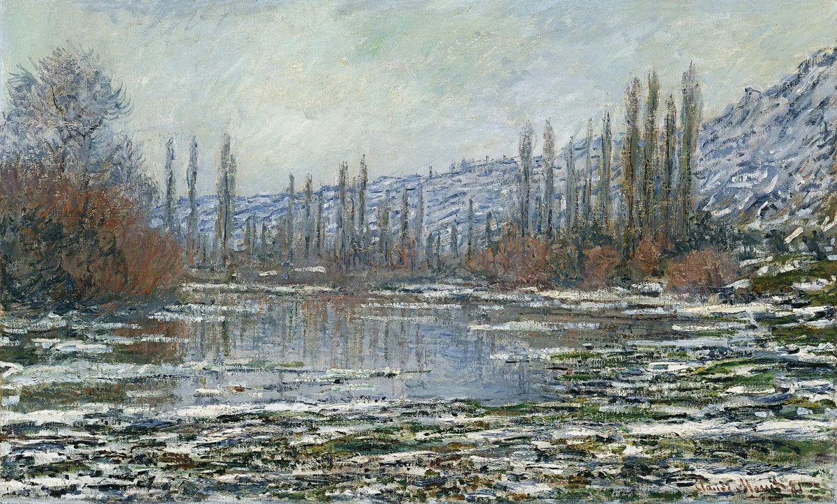 La débâcle à Vétheuil de Claude Monet, blocs de glace sur la Seine en 1880