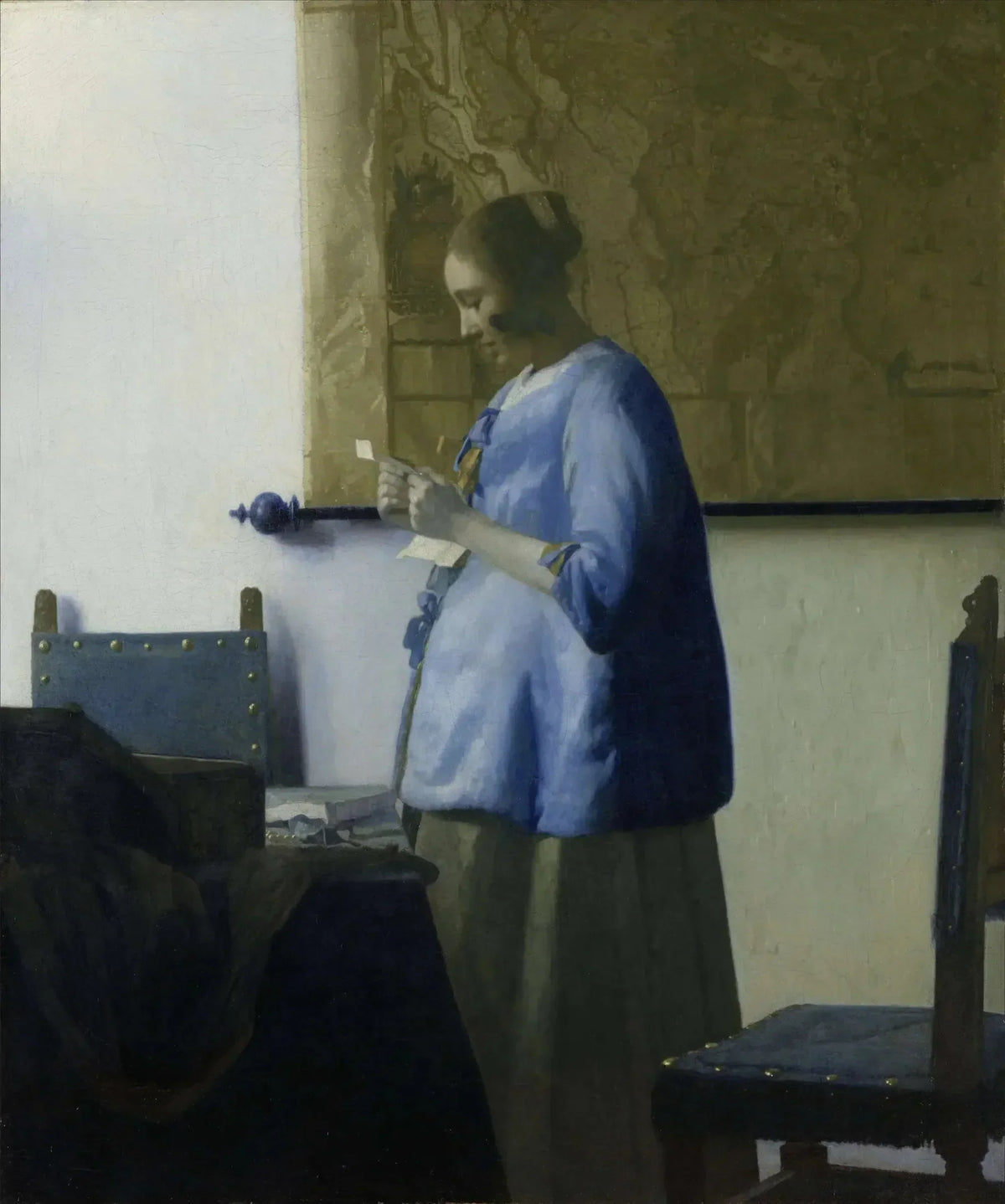 La Femme en bleu lisant une lettre, Johannes Vermeer