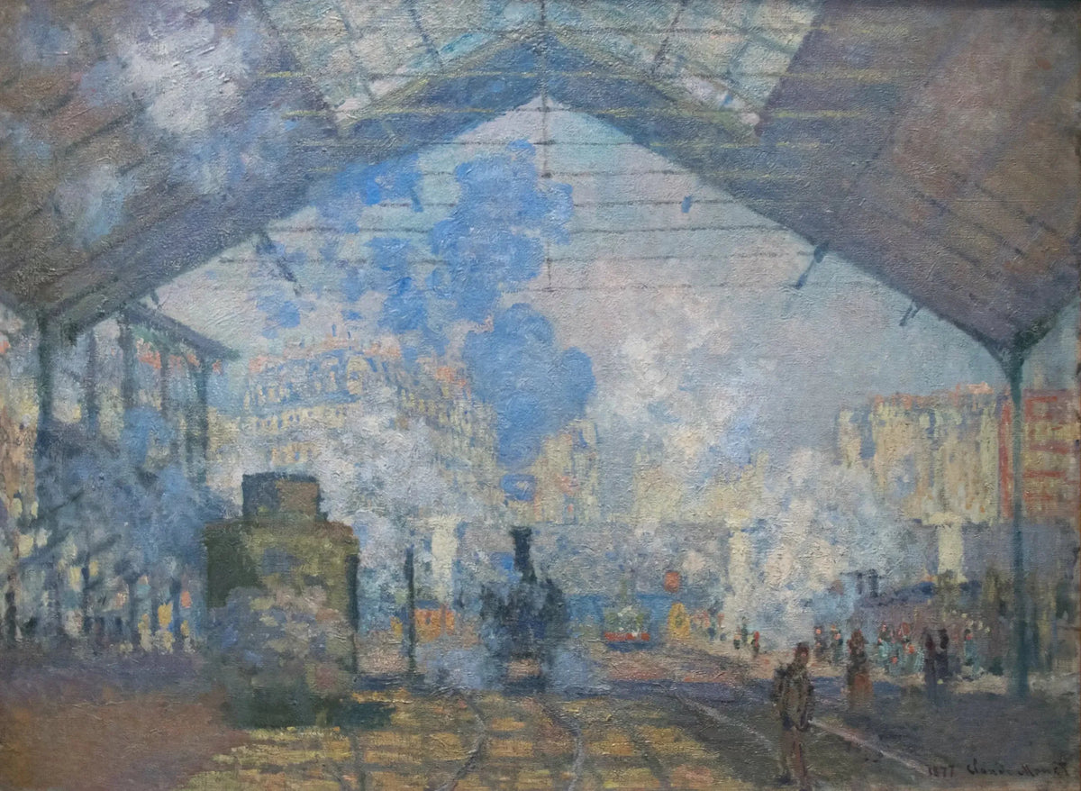 La Gare Saint-Lazare peinte par Claude Monet en 1877, version du musée d’Orsay
