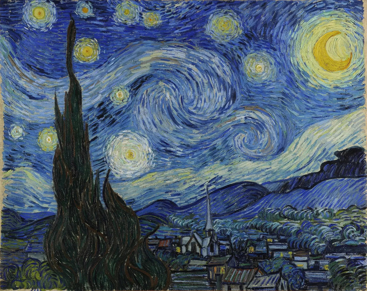 La Nuit étoilée de Vincent van Gogh, ciel tourbillonnant au-dessus de Saint-Rémy