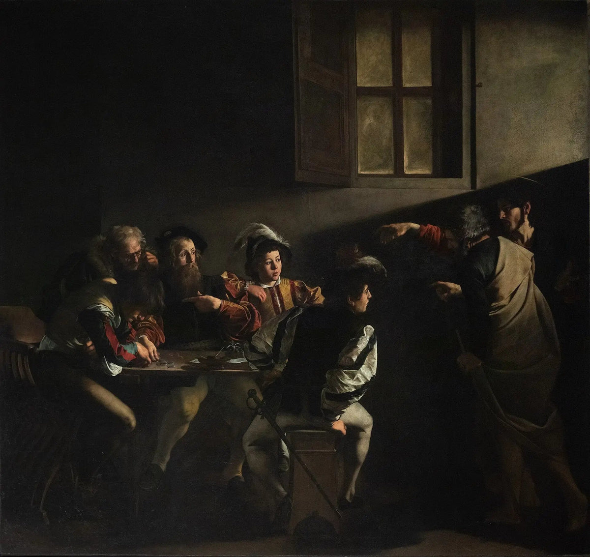 La Vocation de saint Matthieu - Le Caravage