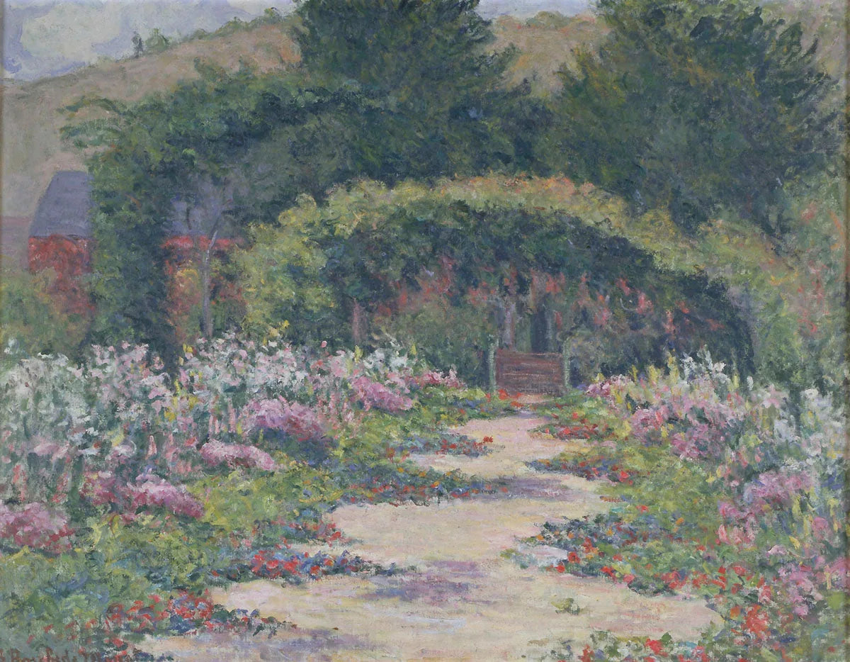 Le jardin et la maison de Claude Monet à Giverny peints par Blanche Hoschedé-Monet