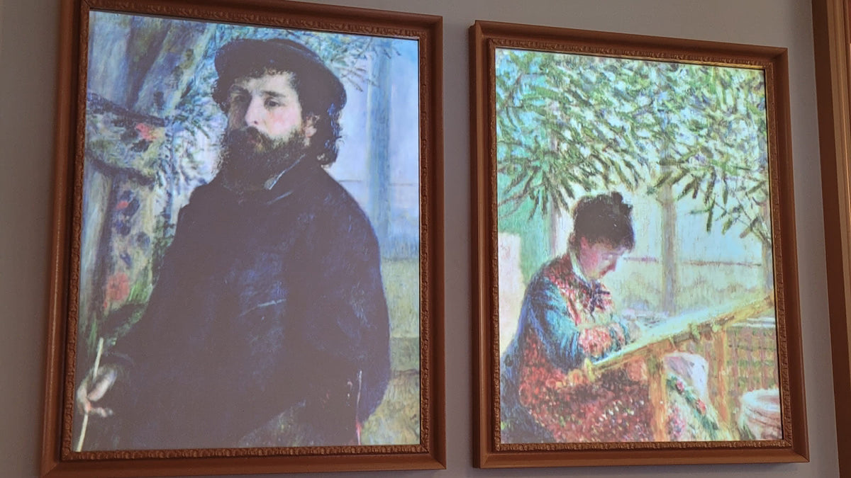 Maison impressionniste Claude Monet à Argenteuil, façade rose et jardin