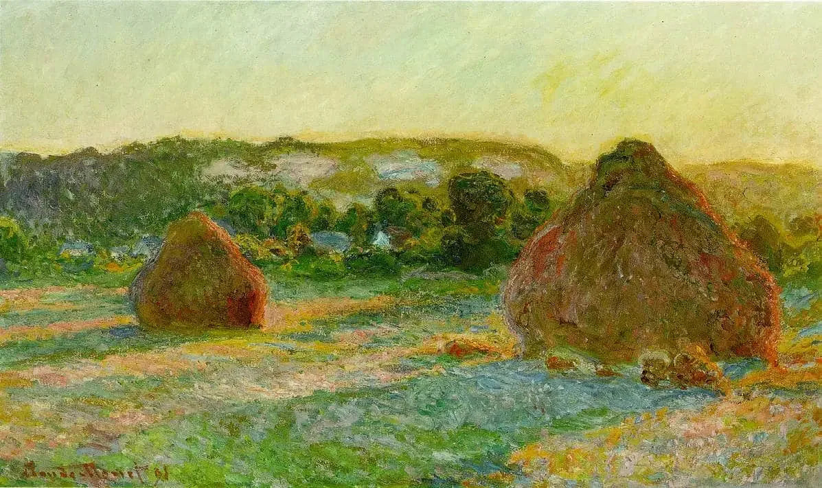 Meules de blé de Claude Monet à la fin de l’été sous une lumière dorée