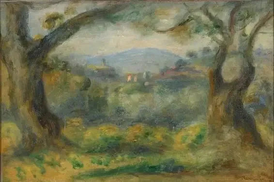 Paysage aux Collettes de Pierre-Auguste Renoir, lieu de travail des dernières années du peintre