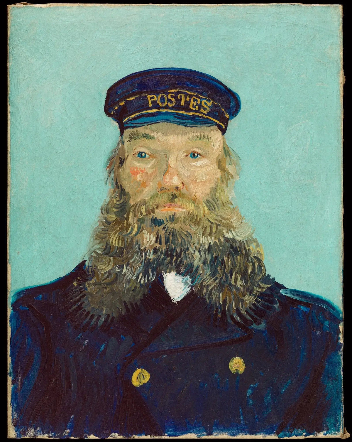 Portrait du postier Joseph Roulin en buste par Vincent van Gogh, Arles 1888