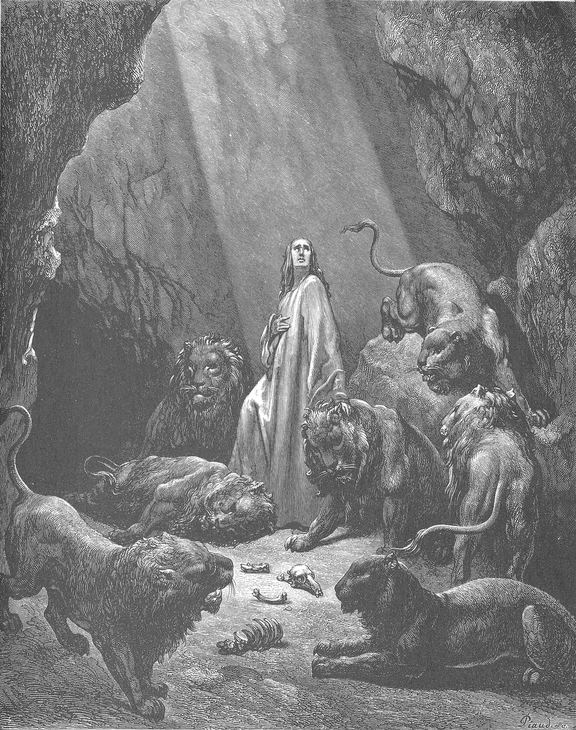 Daniel dans la fosse aux lions - Gustave Doré