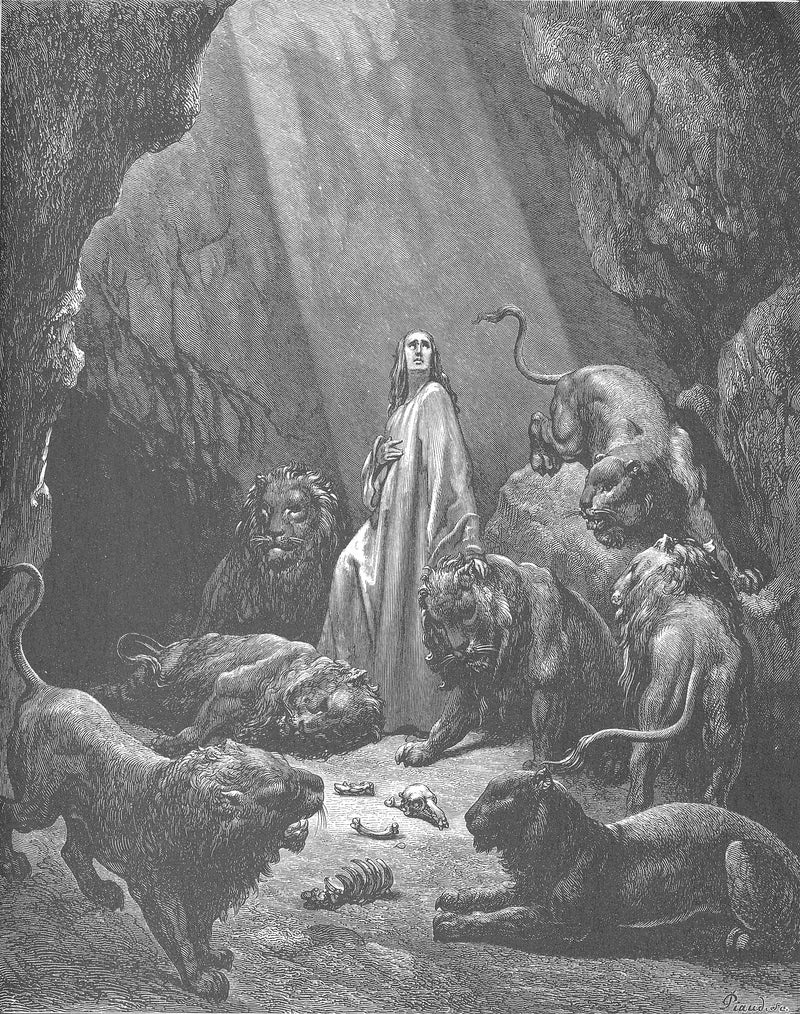Daniel dans la fosse aux lions - Gustave Doré