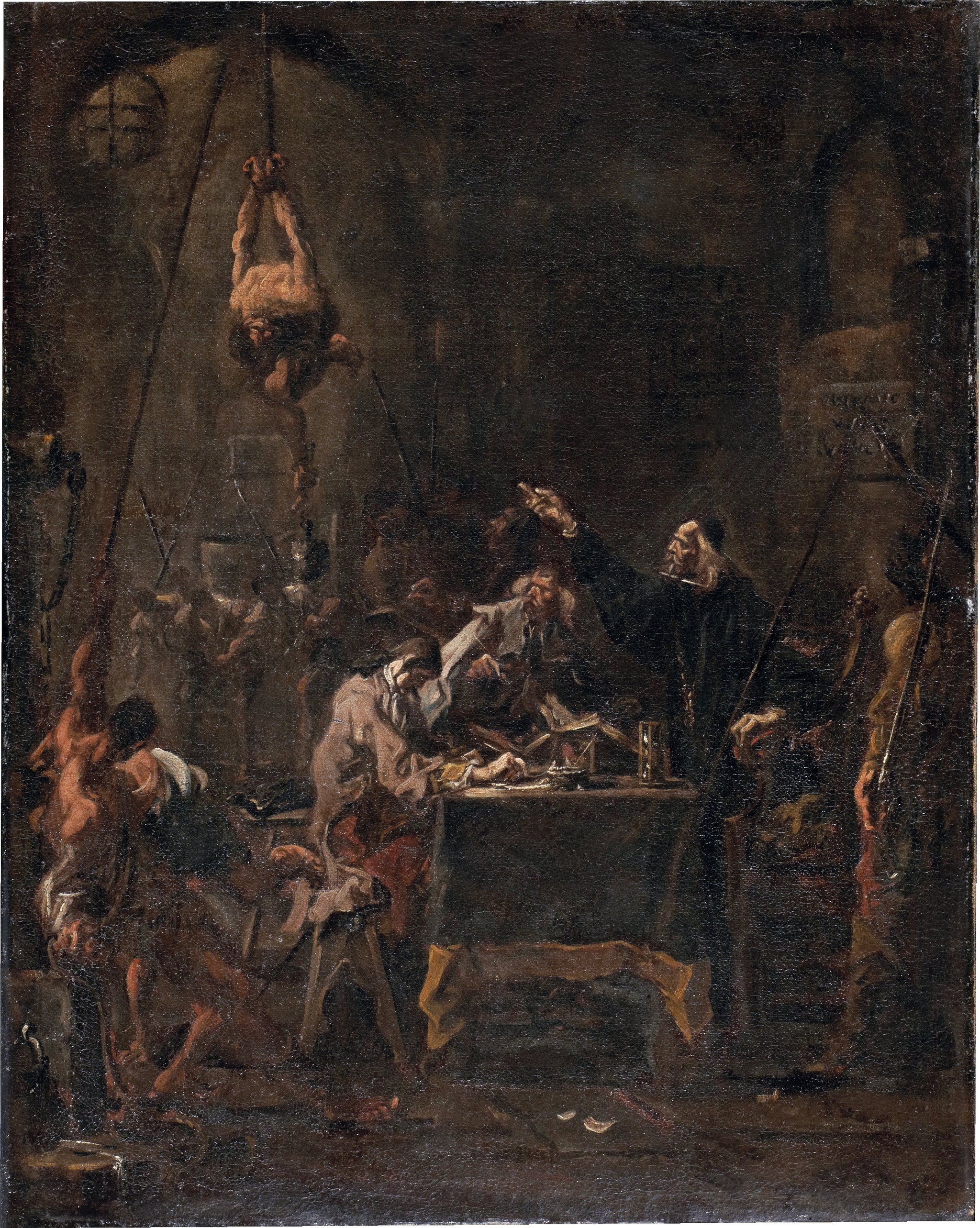 Interrogatoire brutal (scène de torture) - Alessandro Magnasco image 1 reproduction de peinture à l’huile