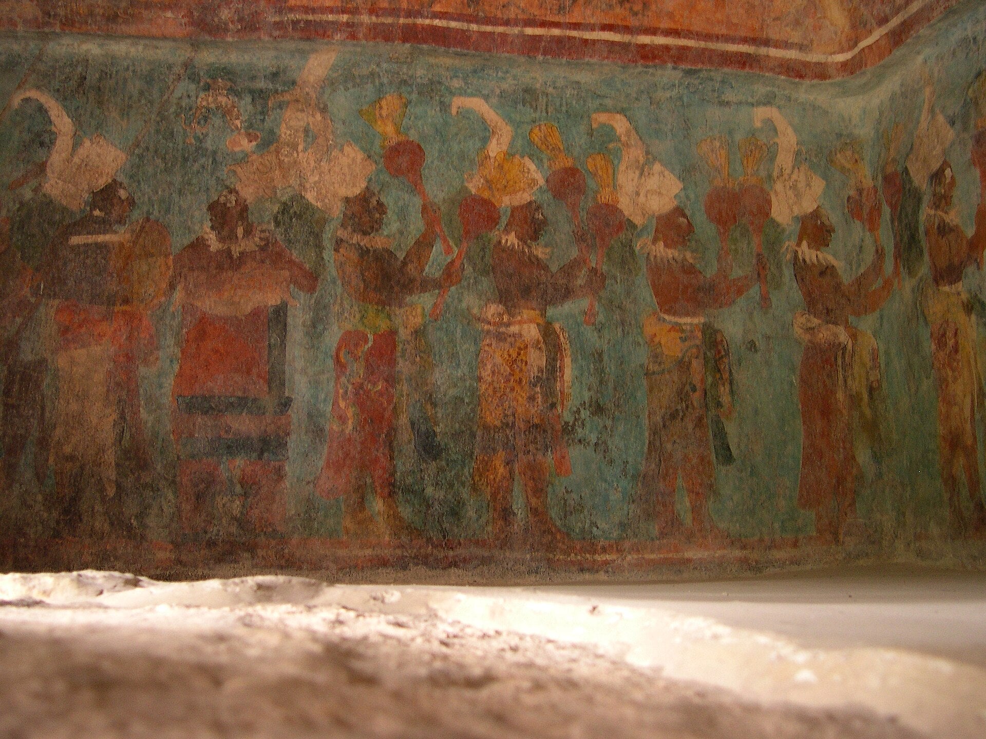 La Salle 2 de Bonampak — Artiste maya anonyme, peinture murale