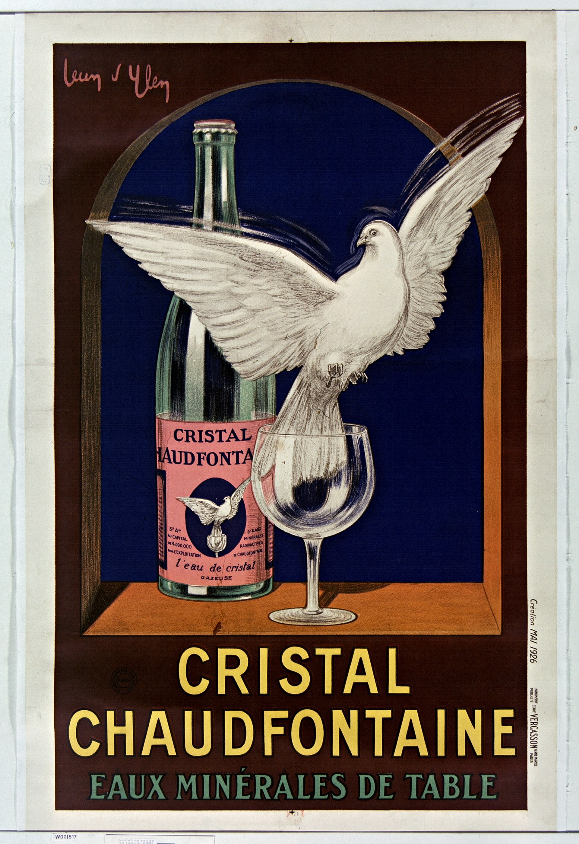 Cristal Chaudfontaine, Jean d’Ylen, 1926 — reproduction peinte à la main