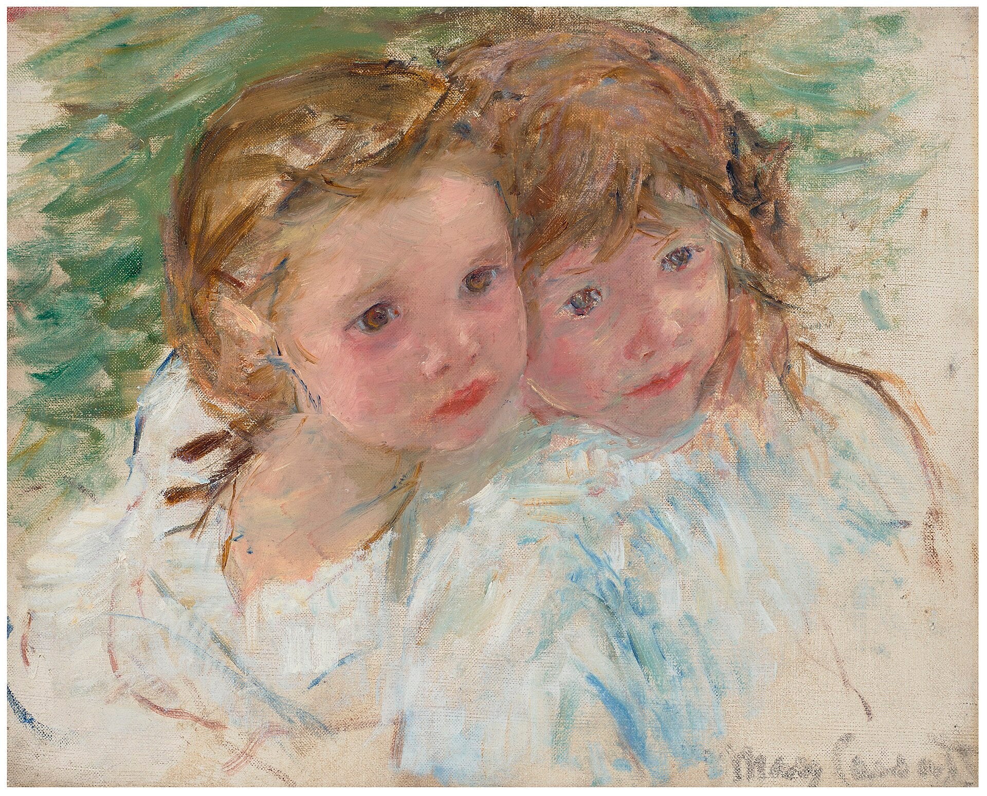 Deux petites sœurs, Mary Cassatt, vers 1901–1902, huile sur toile