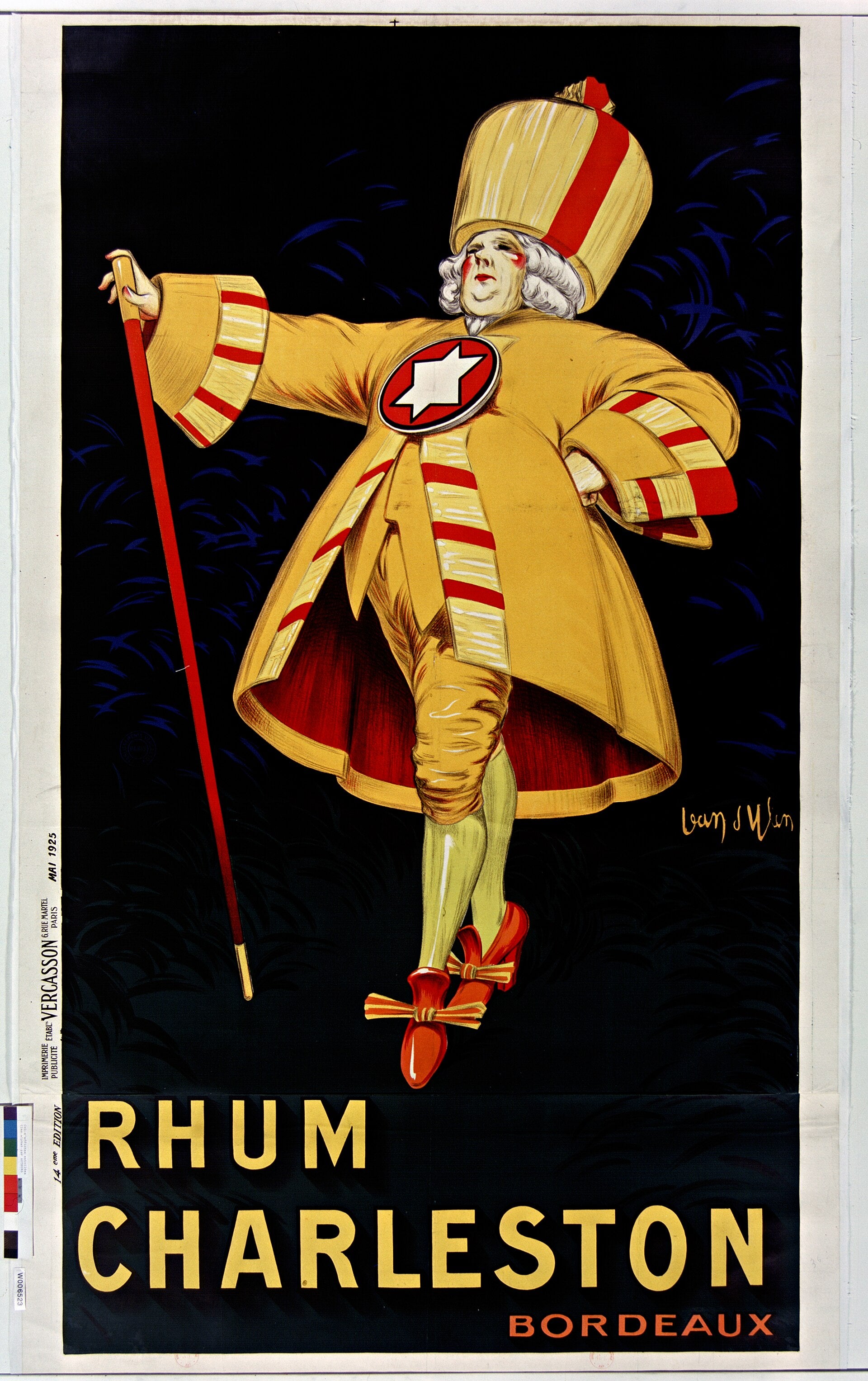 Rhum Charleston, Jean d’Ylen, 1925 — reproduction peinte à la main