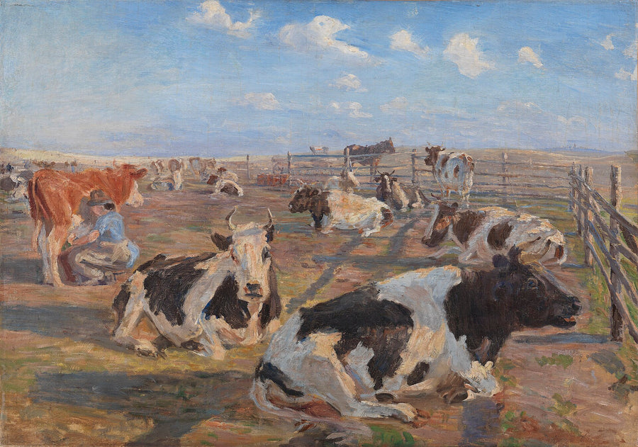 Le Lieu de traite à Meilgård - Theodor Philipsen