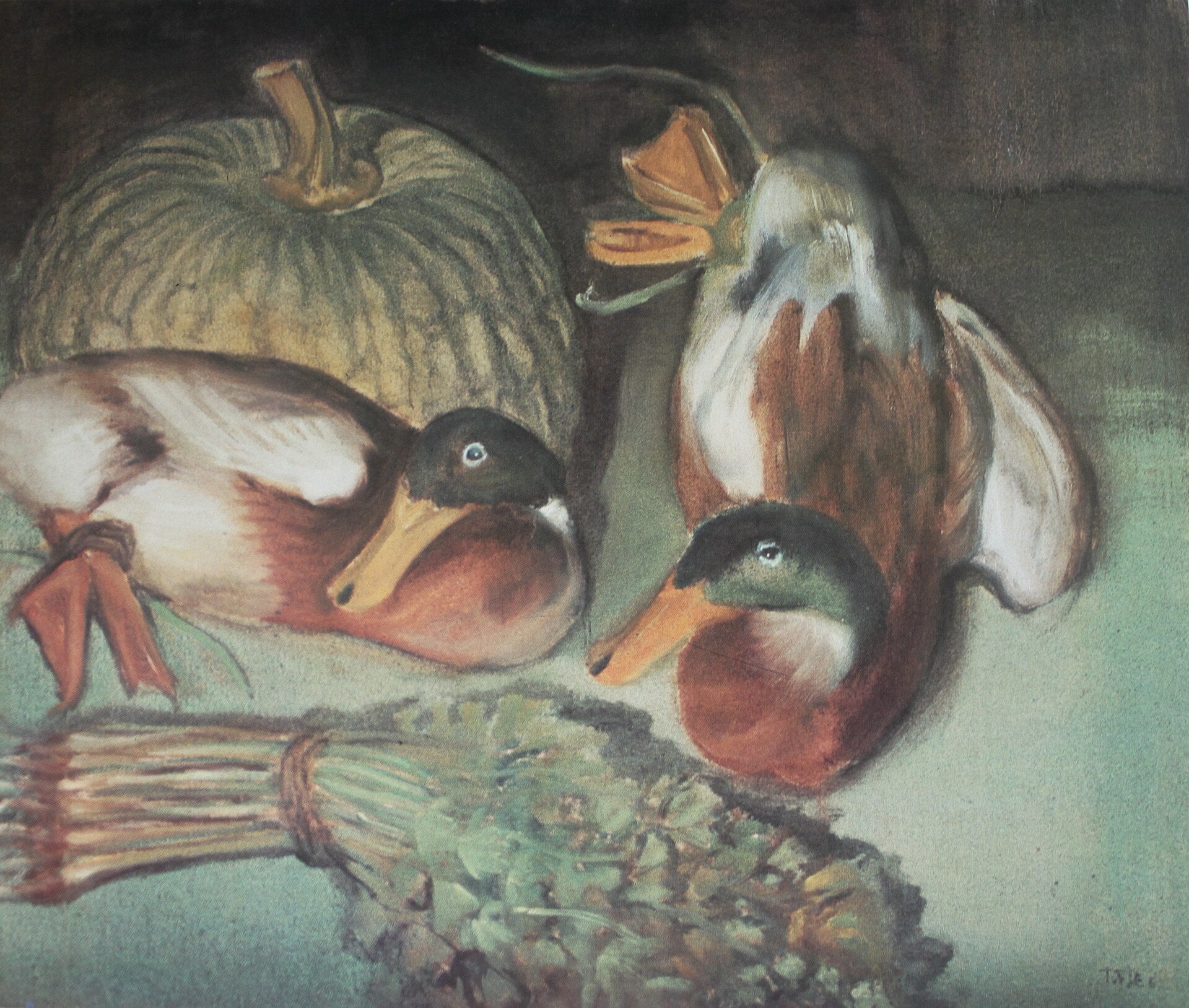 Deux canards, Li Tiefu, années 1930–1940, huile sur toile