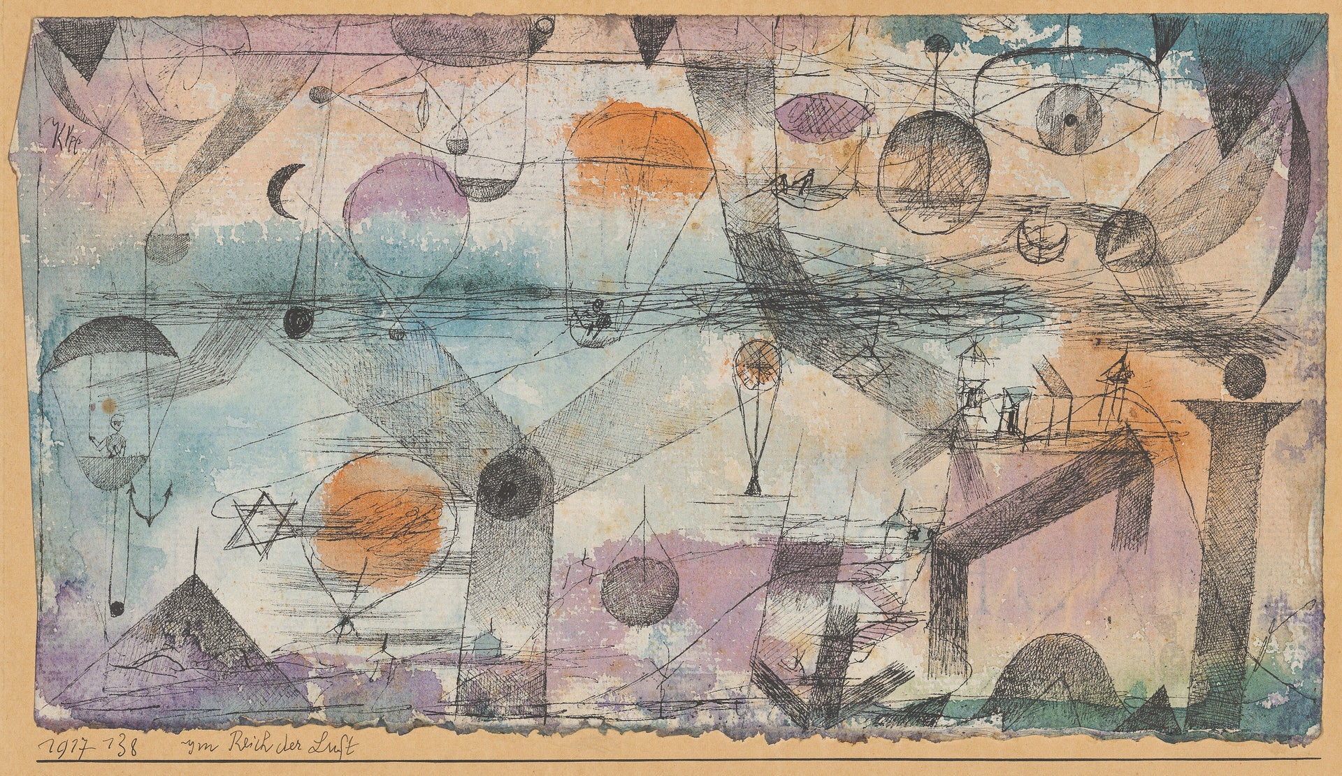 Im Reich der Luft, 1917 - Paul Klee