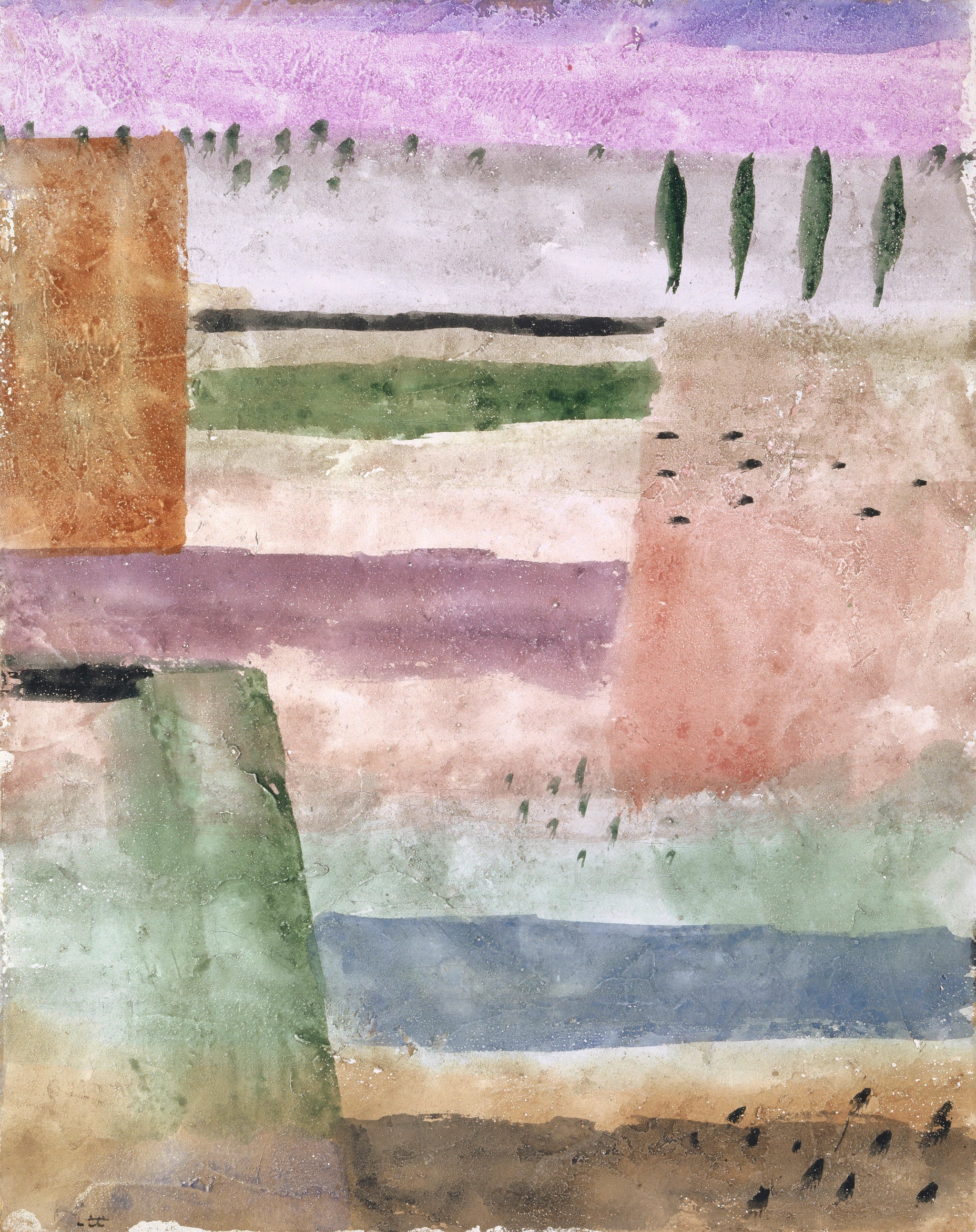 Paysage aux peupliers - Paul Klee