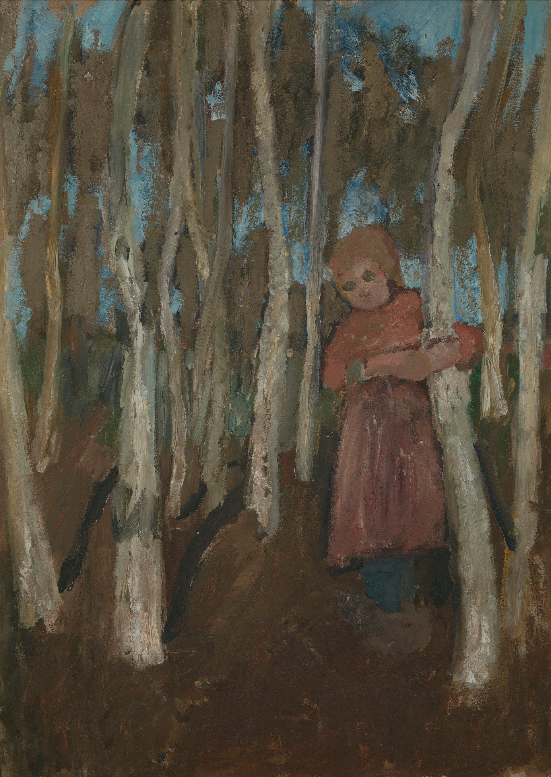 Fille dans un bois de bouleaux - Paula Modersohn-Becker