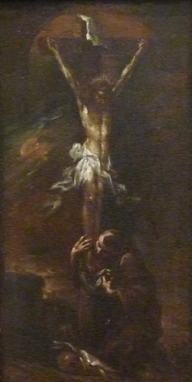 Le Christ en croix avec saint François d'Assise - Alessandro Magnasco