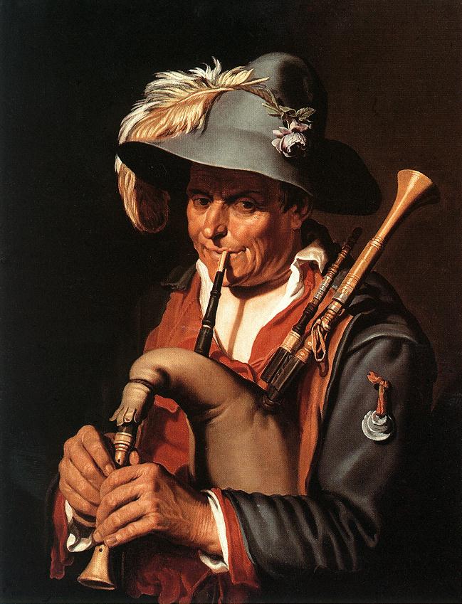 Le joueur de cornemuse - Abraham Bloemaert image 1 reproduction de peinture à l’huile