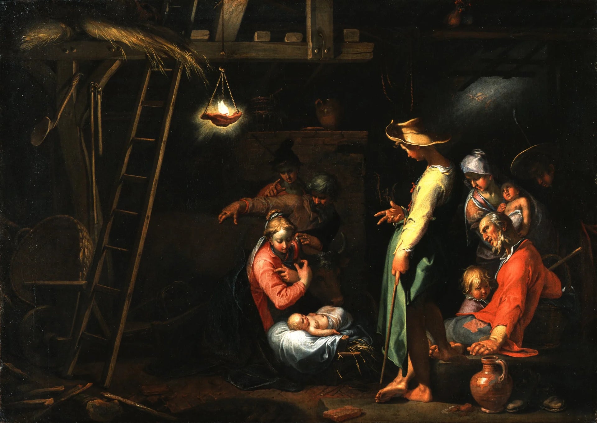 L'Adoration des bergers - Abraham Bloemaert image 1 copie de tableau peinte à la main