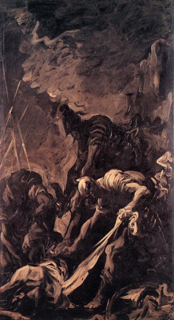 Inhumation d'un soldat - Alessandro Magnasco image 1 reproduction d’œuvre d’art à l’huile