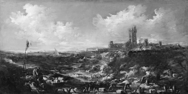 La prière des moines au bord de la mer - Alessandro Magnasco