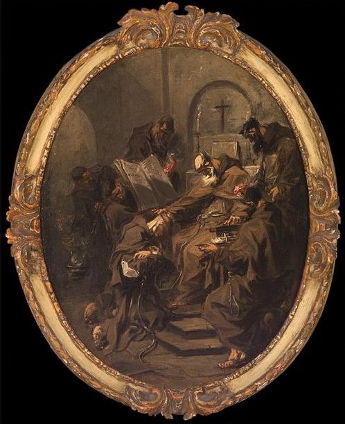 Consécration d'un frère franciscain - Alessandro Magnasco image 1 reproduction artisanale de tableau