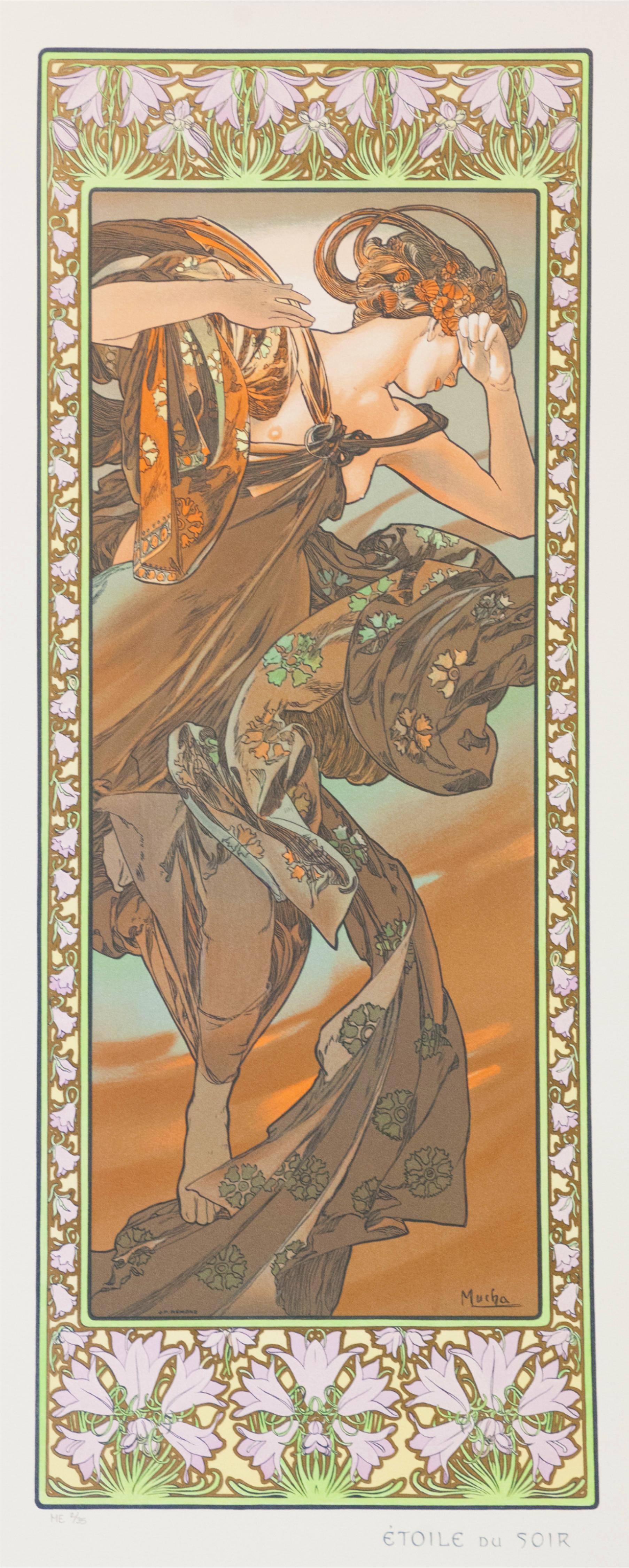 La Lune et les Étoiles : l’Étoile du soir — Alphonse Mucha