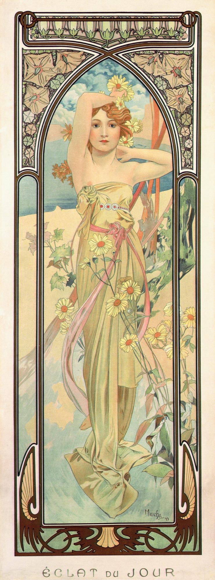 Les Heures du jour : l’Éclat du jour — Alphonse Mucha