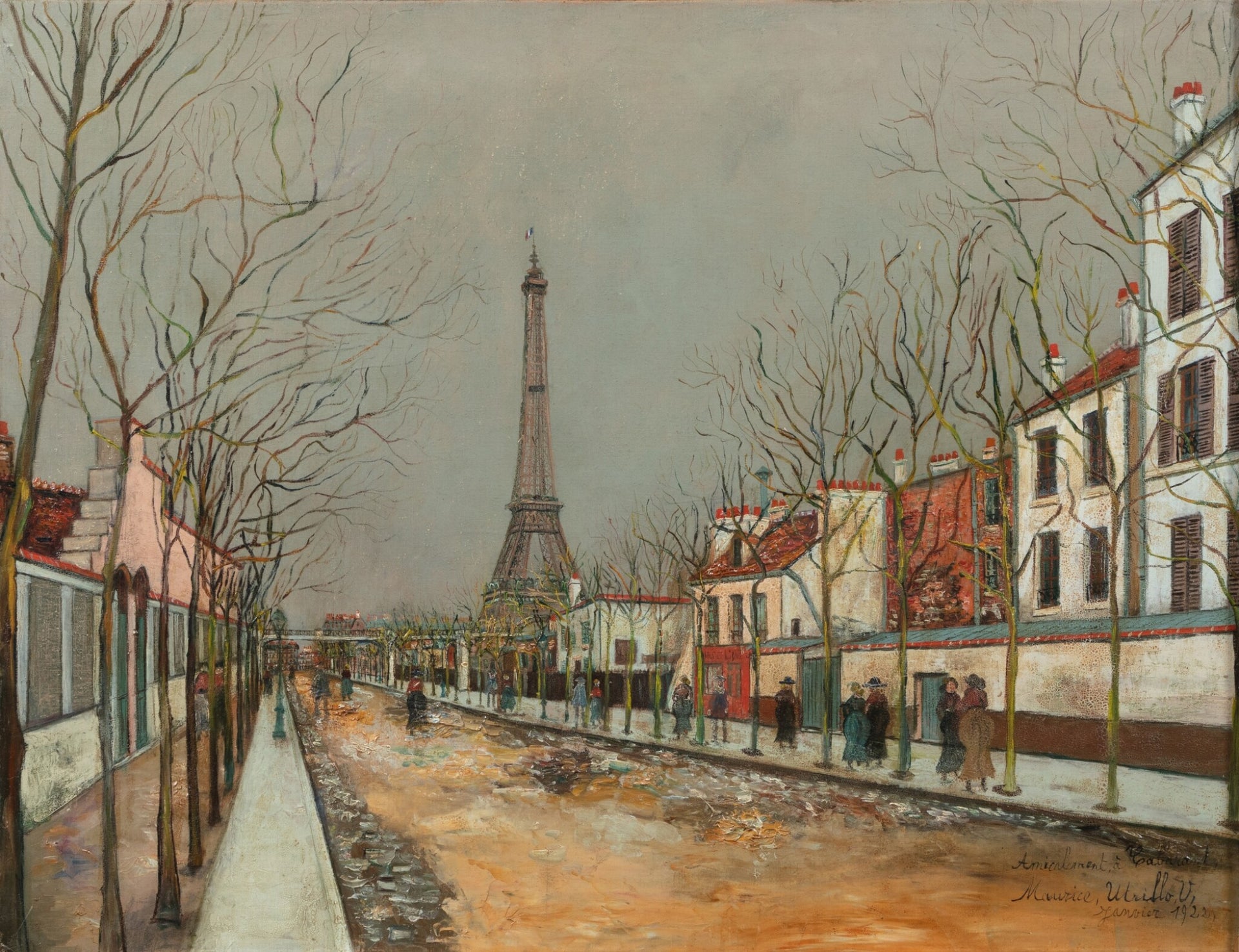 Avenue de Versailles et la Tour Eiffel - Maurice Utrillo