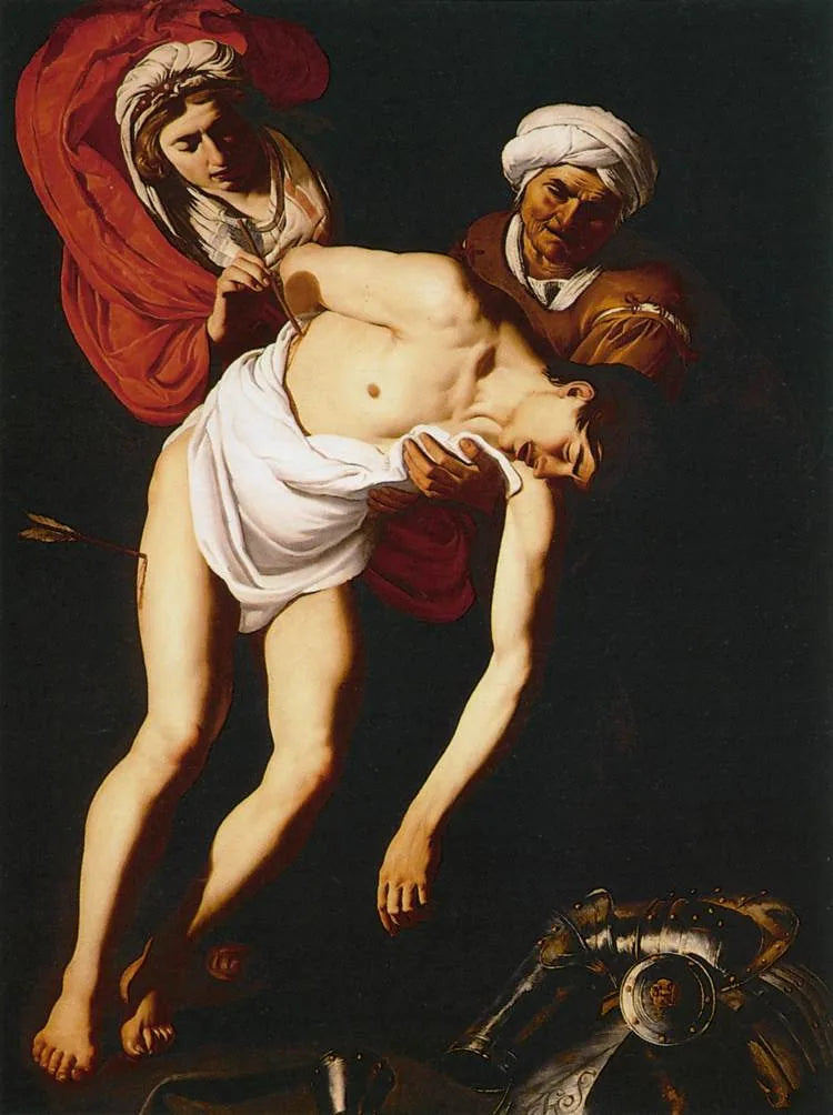 Saint Sébastien soigné par Sainte Irène et sa servante - Dirck van Baburen image 1 reproduction artisanale de tableau