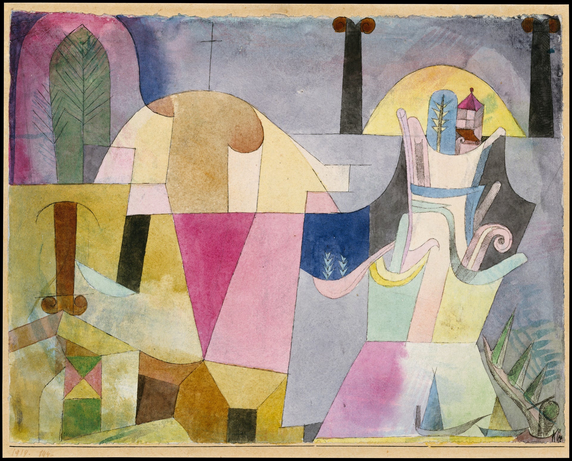 Black Columns in a Landscape — Paul Klee