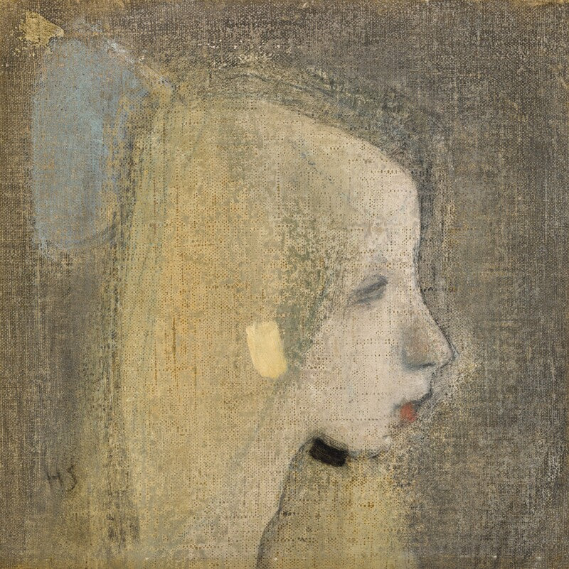 Blonde Girl (Girl with Blue Bow) - Helene Schjerfbeck
