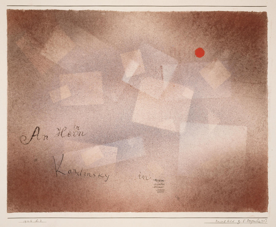 Peinture-lettre pour le 5 décembre 1927 - Paul Klee