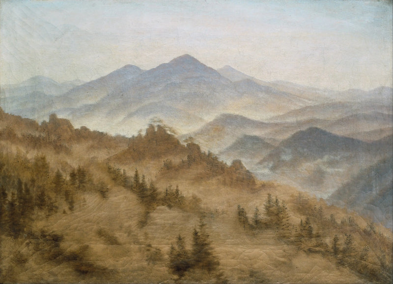 Paysage avec le mont Rose dans la Suisse bohème - Caspar David Friedrich