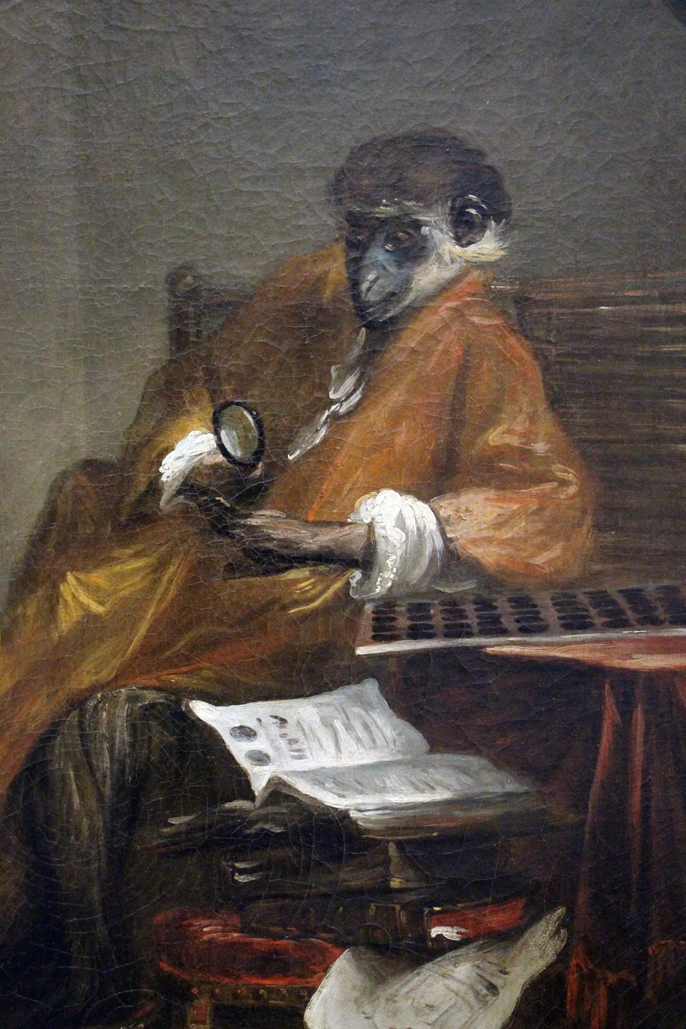 Le Singe antiquaire - Jean Siméon Chardin image 1 reproduction artisanale de tableau