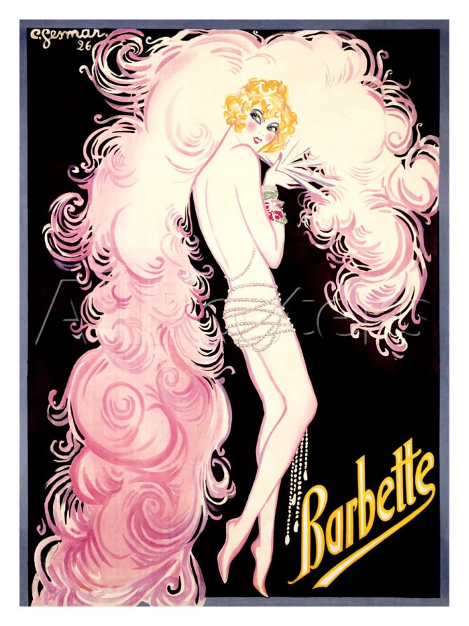 Barbette, Charles Gesmar, 1926 — reproduction peinte à la main