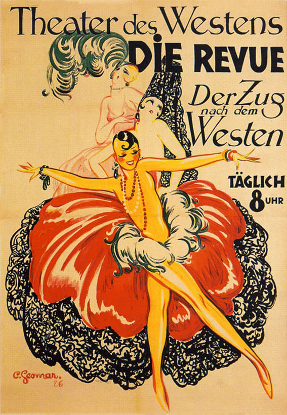 Theater des Westens, Charles Gesmar, 1926 — reproduction peinte à la main