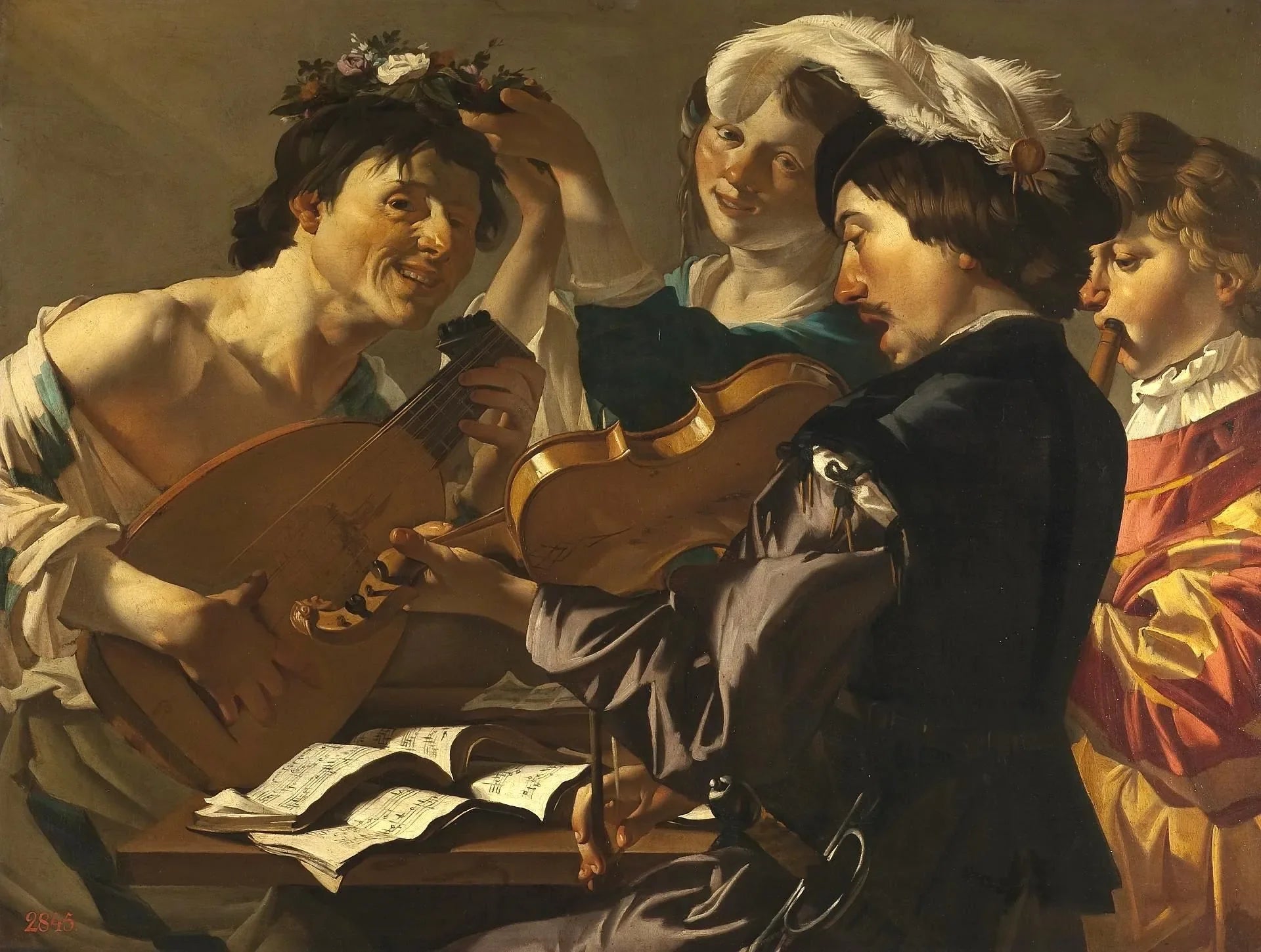 Concert - Dirck van Baburen image 1 tableau peint à l’huile sur toile