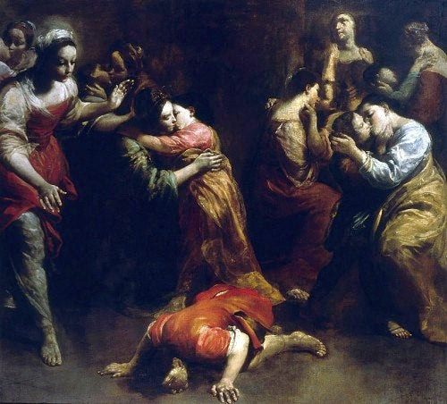 Brutus embrasse la terre. - Giuseppe Maria Crespi image 1 tableau peint à l’huile sur toile