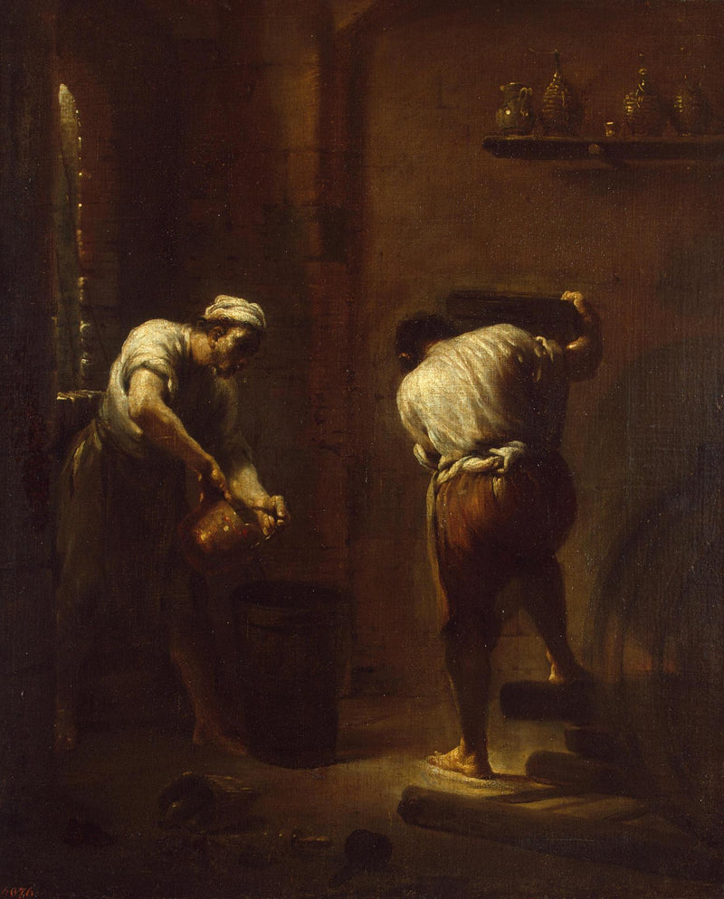 Scène dans la cave - Giuseppe Maria Crespi