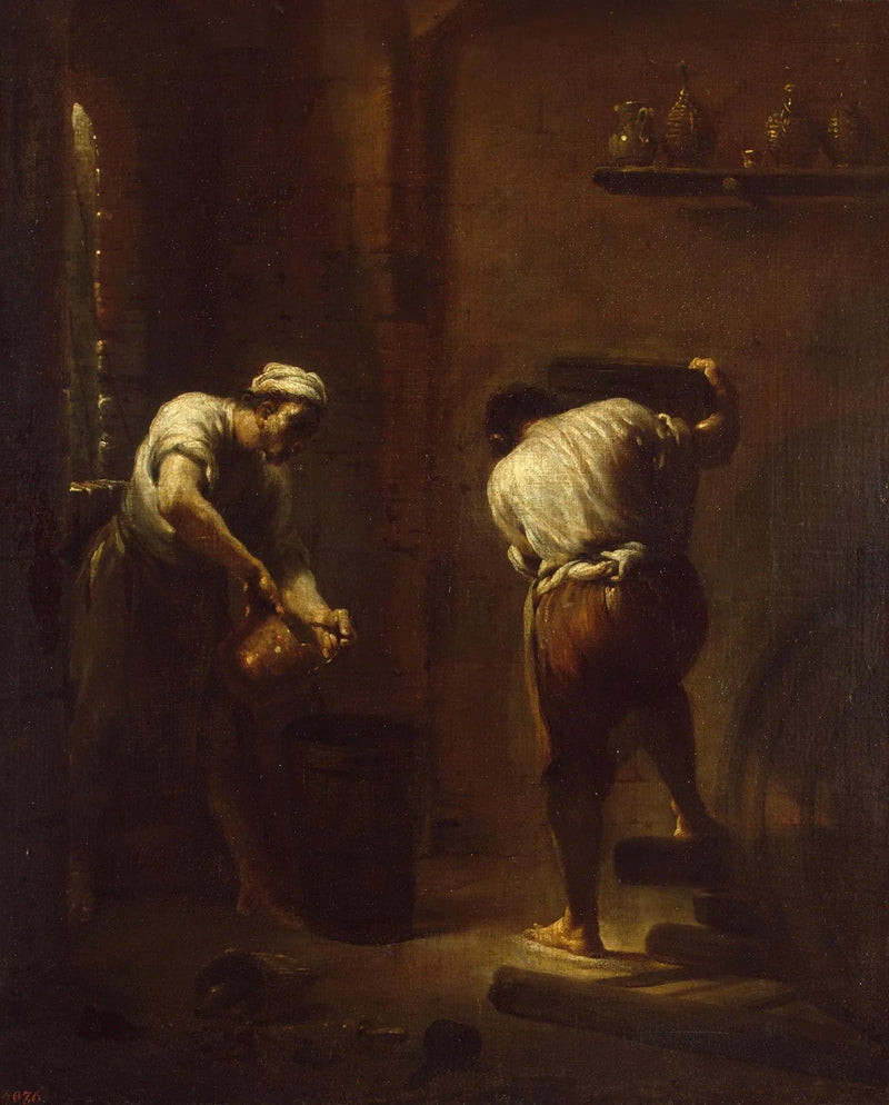 Scène dans la cave - Giuseppe Maria Crespi